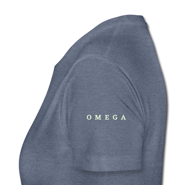 Alpha + Omega White Women’s Premium T-Shirt - heather blue