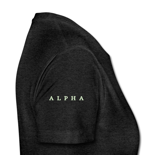 Alpha + Omega White Women’s Premium T-Shirt - charcoal gray