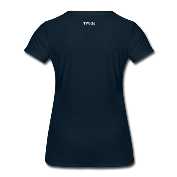 Alpha + Omega White Women’s Premium T-Shirt - deep navy