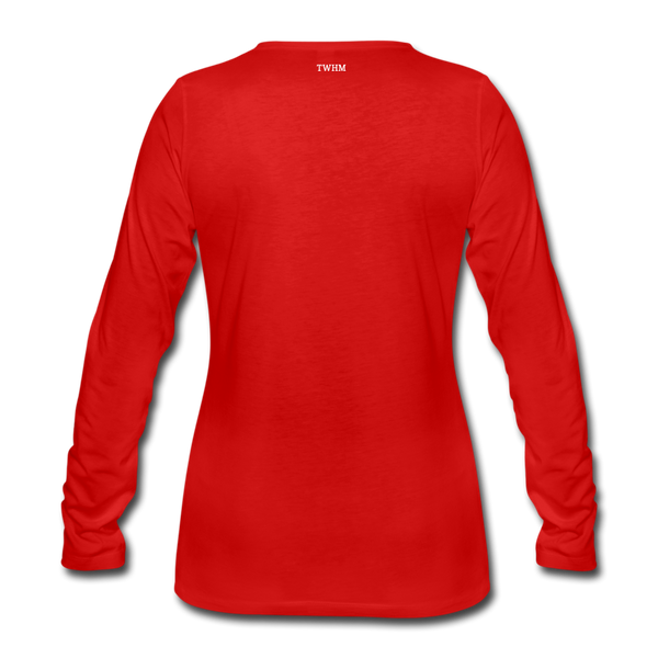 Alpha + Omega White Women's Premium Long Sleeve T-Shirt - red