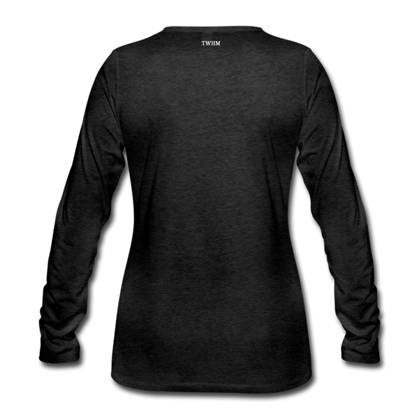 Alpha + Omega White Women's Premium Long Sleeve T-Shirt - charcoal gray