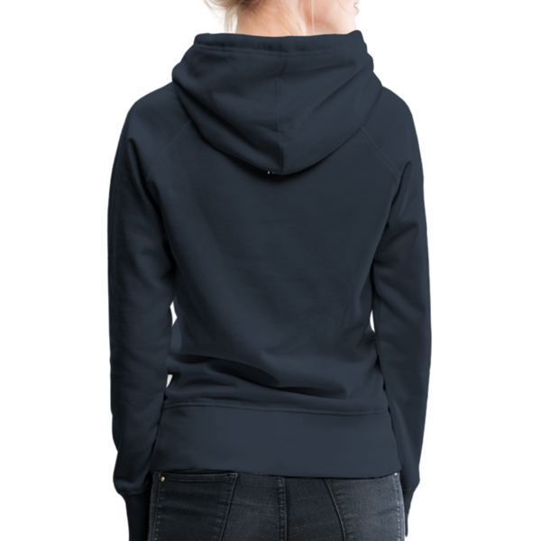 Alpha + Omega White Women’s Premium Hoodie - navy