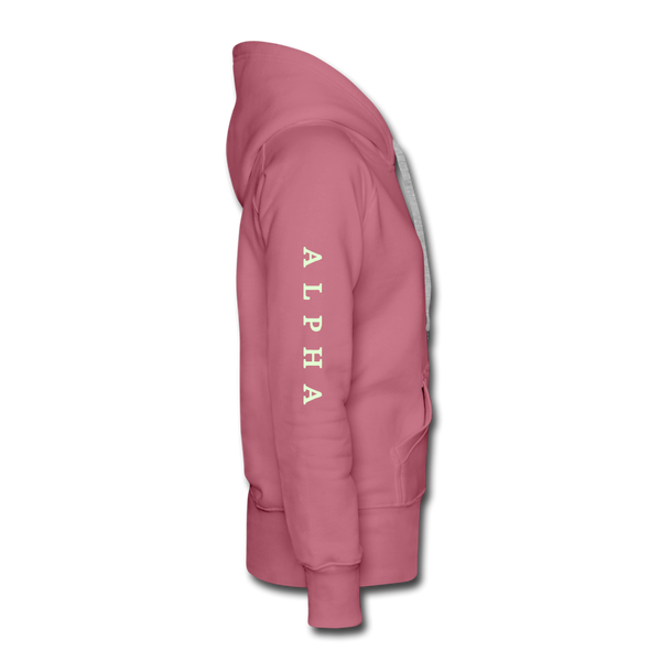 Alpha + Omega White Women’s Premium Hoodie - mauve