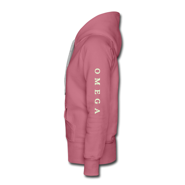 Alpha + Omega White Women’s Premium Hoodie - mauve