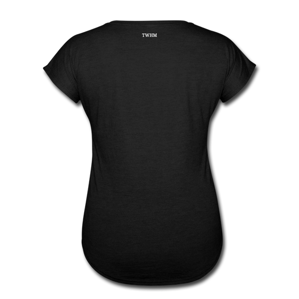 Alpha + Omega White Women's Tri-Blend V-Neck T-Shirt - black