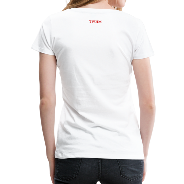 Alpha + Omega Red Women’s Premium T-Shirt - white