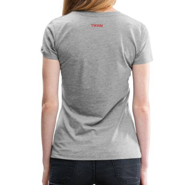 Alpha + Omega Red Women’s Premium T-Shirt - heather gray