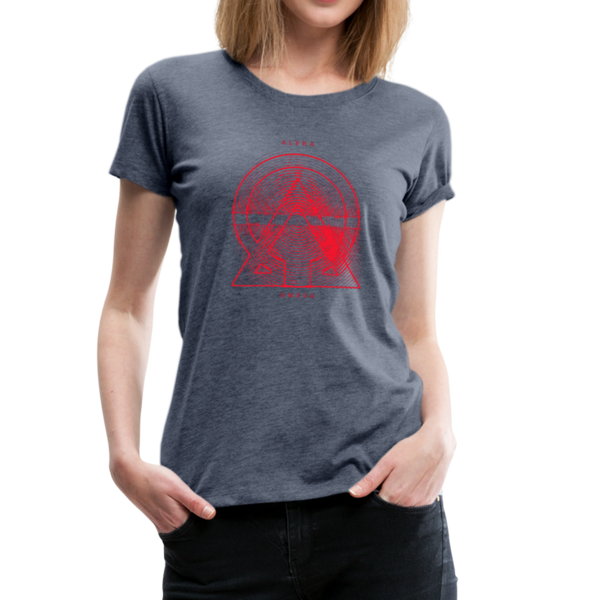 Alpha + Omega Red Women’s Premium T-Shirt - heather blue