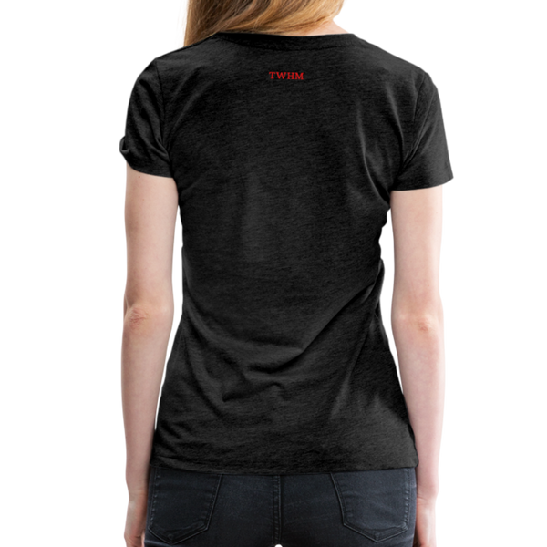 Alpha + Omega Red Women’s Premium T-Shirt - charcoal gray