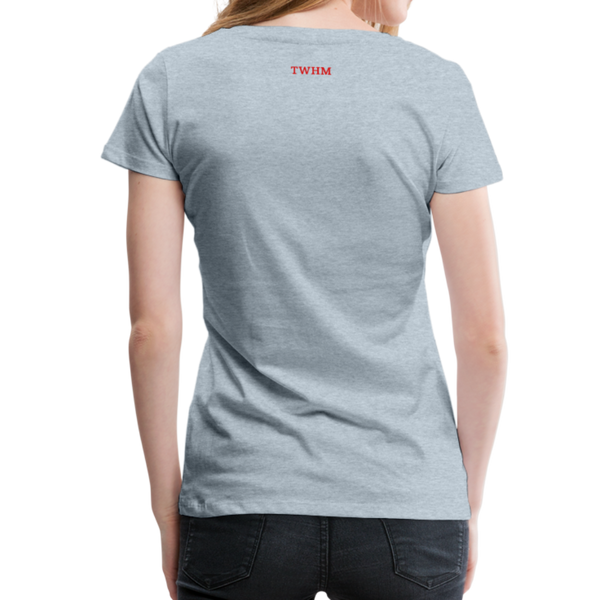 Alpha + Omega Red Women’s Premium T-Shirt - heather ice blue