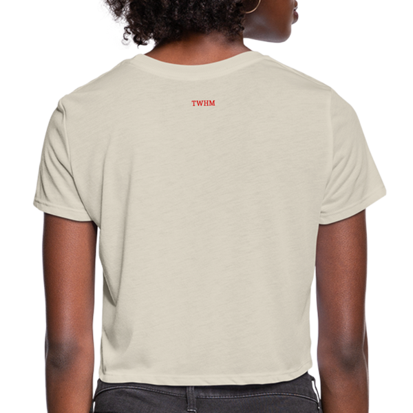 Alpha + Omega Red Women's Bella + Canvas Cropped T-Shirt - dust