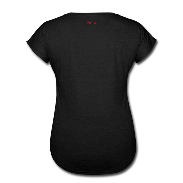 Alpha + Omega Red Women's Tri-Blend V-Neck T-Shirt - black