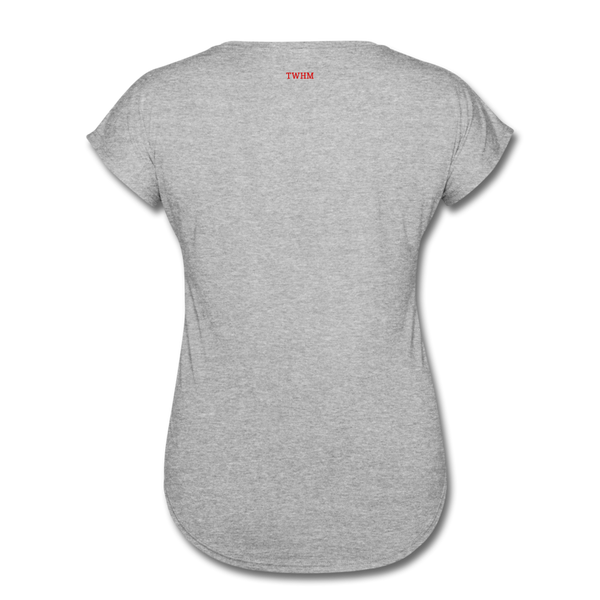 Alpha + Omega Red Women's Tri-Blend V-Neck T-Shirt - heather gray