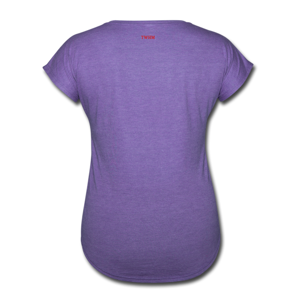 Alpha + Omega Red Women's Tri-Blend V-Neck T-Shirt - purple heather