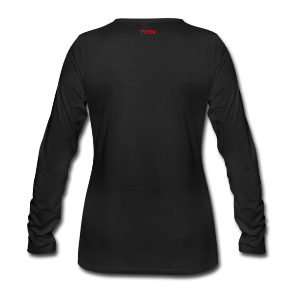 Alpha + Omega Red Women's Premium Long Sleeve T-Shirt - black