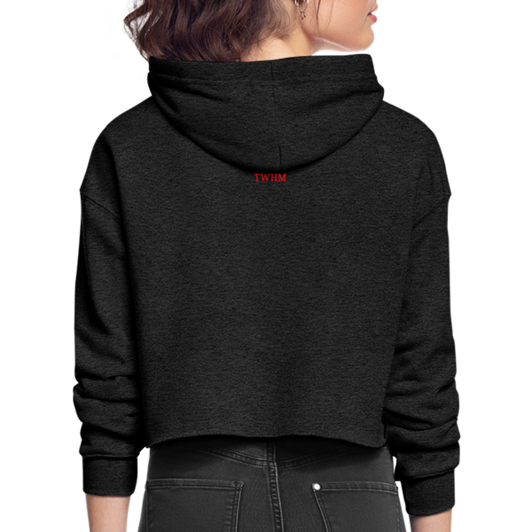 Alpha + Omega Red Women's Cropped Hoodie - deep heather