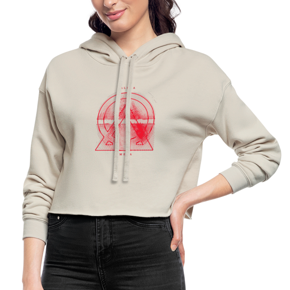 Alpha + Omega Red Women's Cropped Hoodie - dust