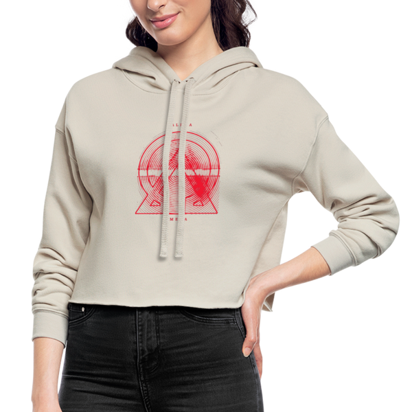 Alpha + Omega Red Women's Cropped Hoodie - dust