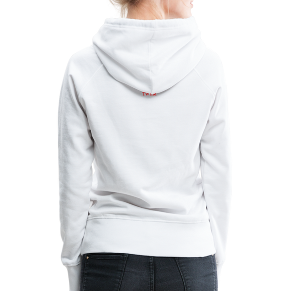 Alpha + Omega Red Women’s Premium Hoodie - white