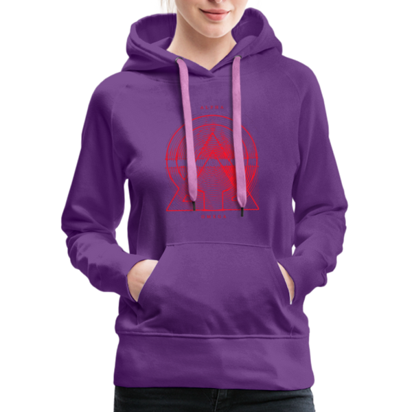 Alpha + Omega Red Women’s Premium Hoodie - purple