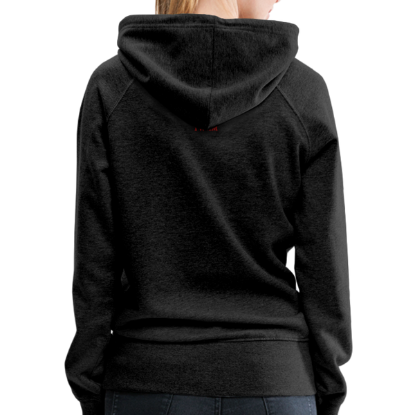 Alpha + Omega Red Women’s Premium Hoodie - charcoal gray