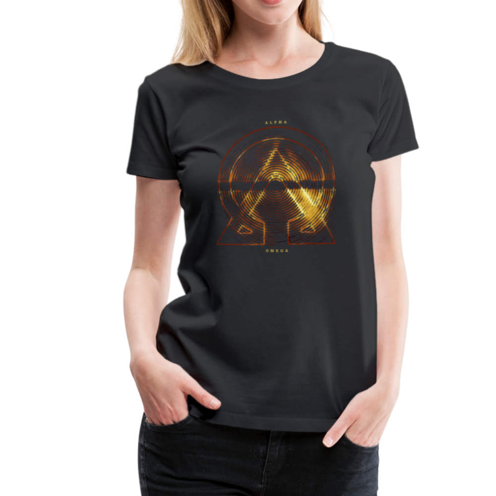 Alpha + Omega Fire Women’s Premium T-Shirt - black