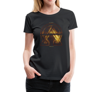 Alpha + Omega Fire Women’s Premium T-Shirt - black