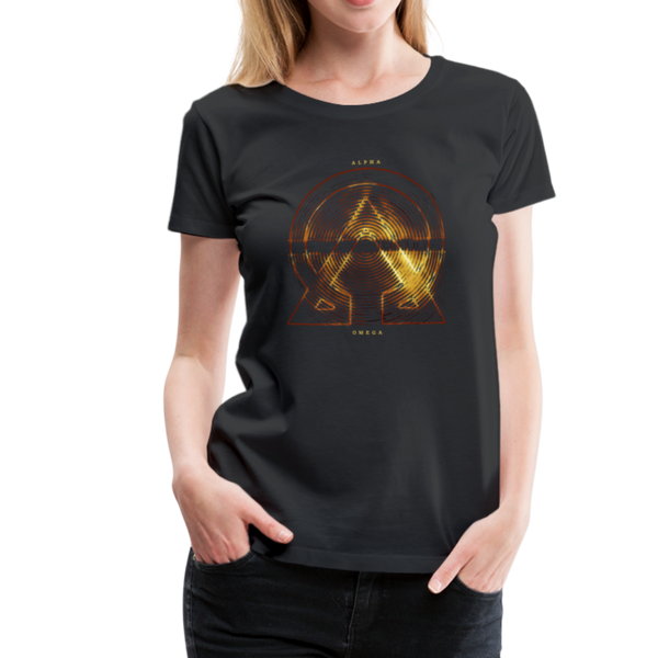 Alpha + Omega Fire Women’s Premium T-Shirt - black