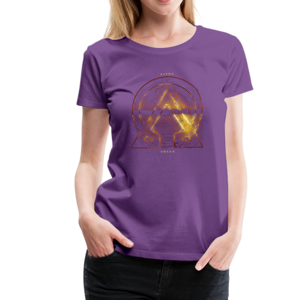 Alpha + Omega Fire Women’s Premium T-Shirt - purple