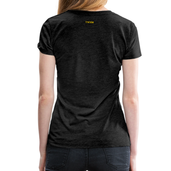 Alpha + Omega Fire Women’s Premium T-Shirt - charcoal gray