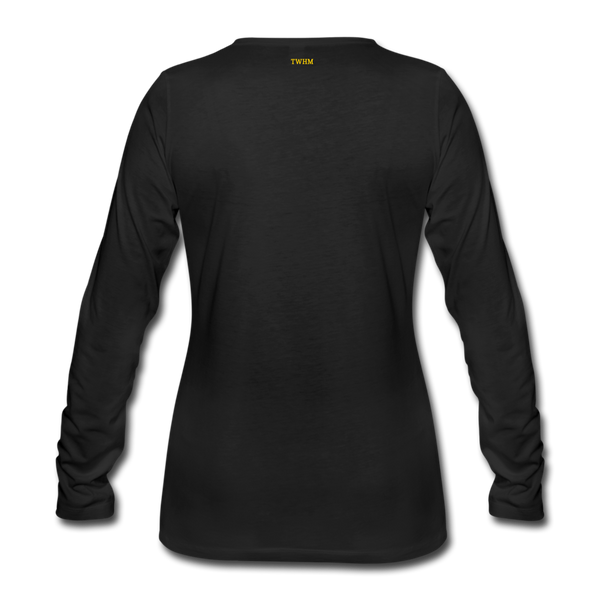 Alpha + Omega Fire Women's Premium Long Sleeve T-Shirt - black