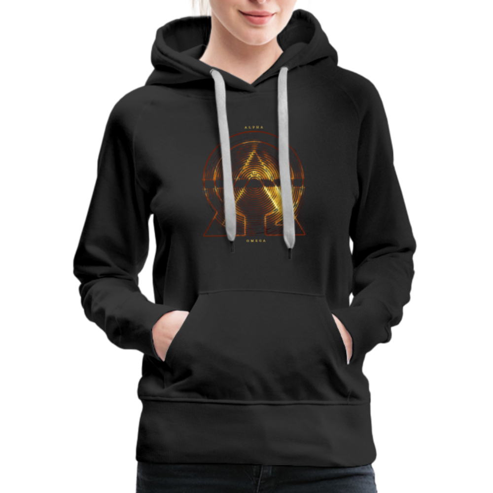 Alpha + Omega Fire Women’s Premium Hoodie - black