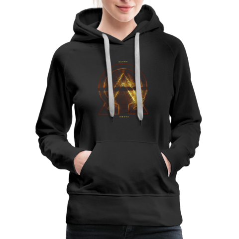 Alpha + Omega Fire Women’s Premium Hoodie - black