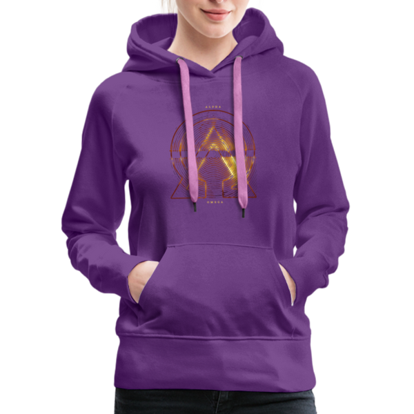 Alpha + Omega Fire Women’s Premium Hoodie - purple