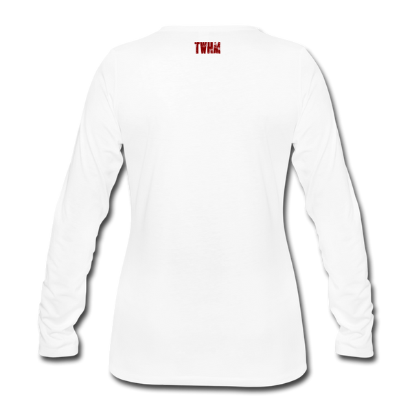 REPENT Blood Red Letter Women's Premium Long Sleeve T-Shirt - white