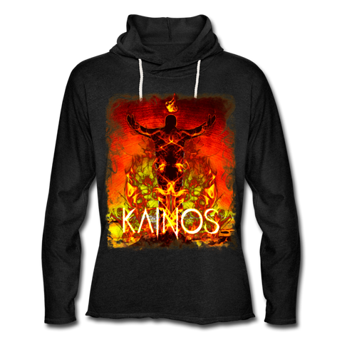 KAINOS Son of Yahweh Men's Lightweight Terry Hoodie - charcoal gray