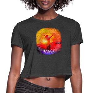 KAINOS Daughter of Yahweh Women's Bella + Canvas Cropped T-Shirt - deep heather