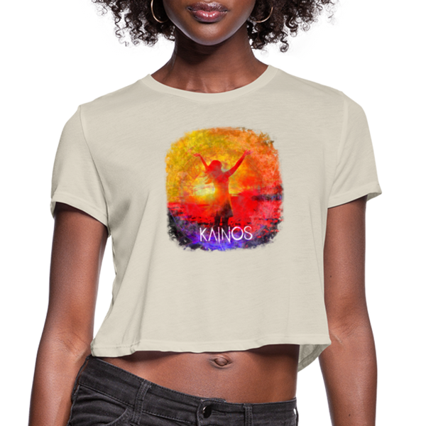 KAINOS Daughter of Yahweh Women's Bella + Canvas Cropped T-Shirt - dust