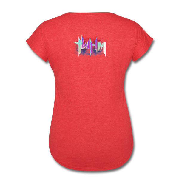 KAINOS Daughter of Yahweh Women's Tri-Blend V-Neck T-Shirt - heather red