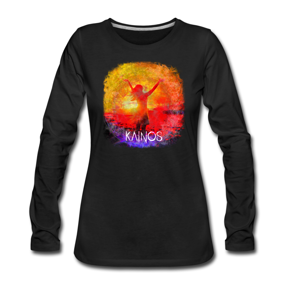 KAINOS Daughter of Yahweh Women's Premium Long Sleeve T-Shirt - black