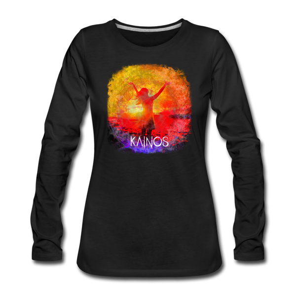 KAINOS Daughter of Yahweh Women's Premium Long Sleeve T-Shirt - black