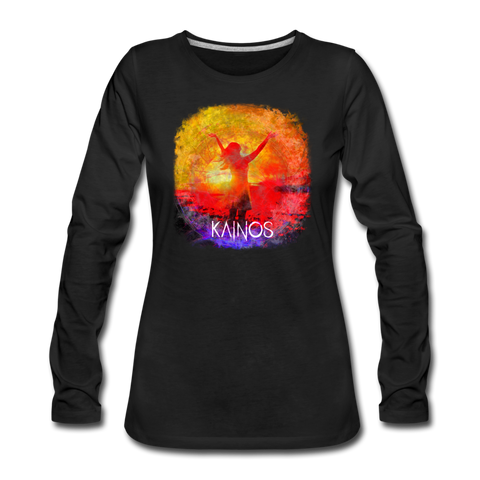 KAINOS Daughter of Yahweh Women's Premium Long Sleeve T-Shirt - black