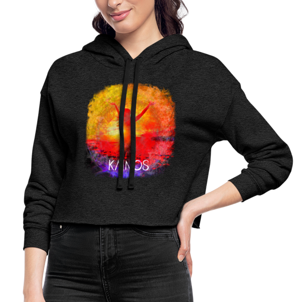 KAINOS Daughter of Yahweh Women's Bella + Canvas Cropped Hoodie - deep heather