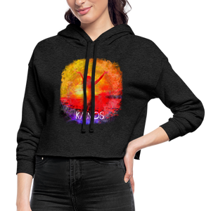 KAINOS Daughter of Yahweh Women's Bella + Canvas Cropped Hoodie - deep heather