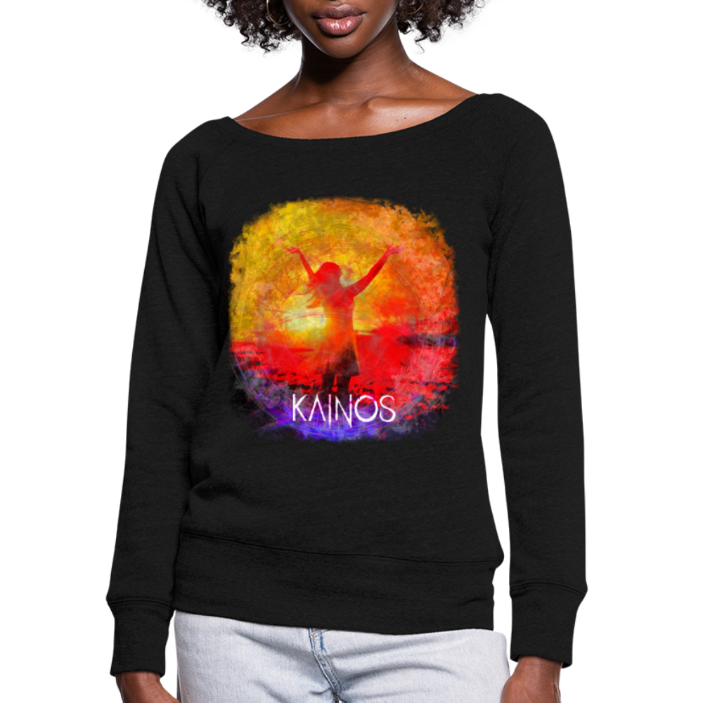 KAINOS Daughter of Yahweh Women's Bella + Canvas Wideneck Sweatshirt - black