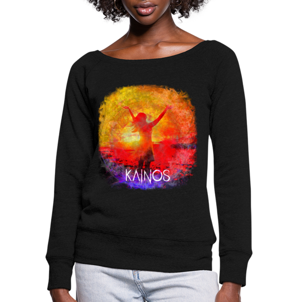 KAINOS Daughter of Yahweh Women's Bella + Canvas Wideneck Sweatshirt - black