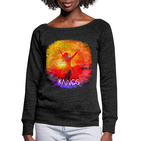 KAINOS Daughter of Yahweh Women's Bella + Canvas Wideneck Sweatshirt - heather black