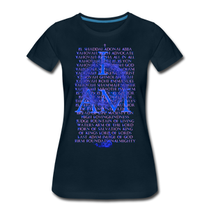 Names of God Water Edition Women’s Premium T-Shirt - deep navy