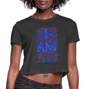 Names of God Water Edition Women's Bella + Canvas Cropped T-Shirt - deep heather