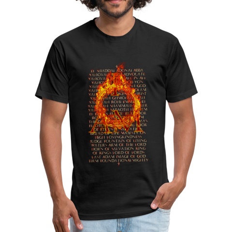 Names of God Inferno Edition Fitted Cotton/Poly T-Shirt by Next Level - black